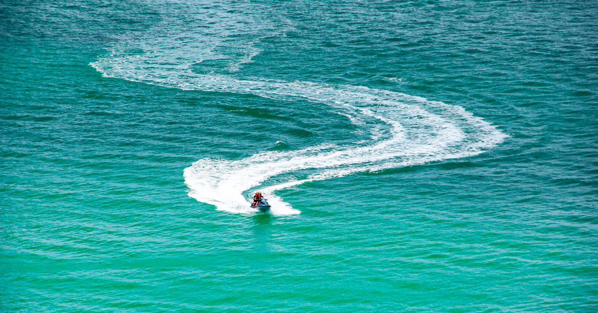 Photo of a person on a wave runner